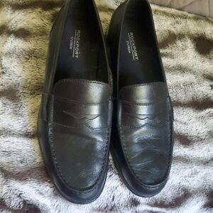 Rockport Men's Black Penny Loafers Leather Size 10